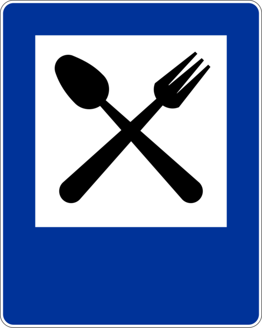 Znak drogowy Restauracja