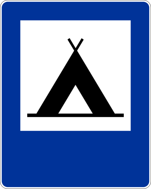 Znak drogowy Obozowisko (camping)