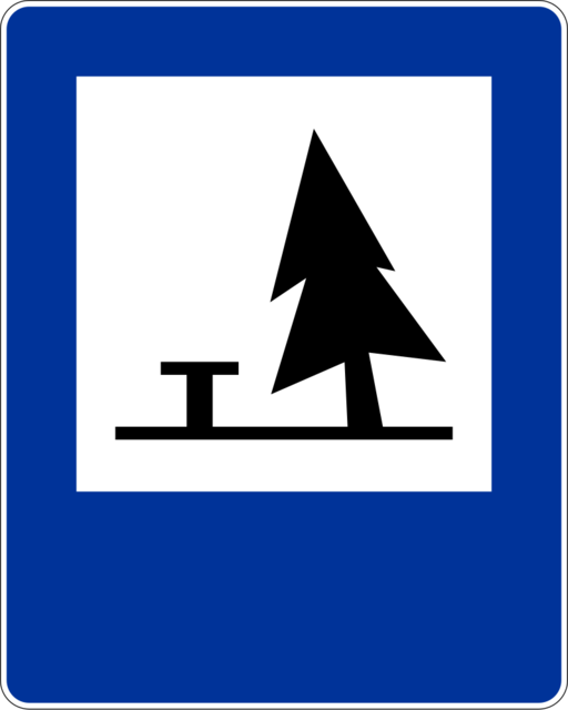 Znak drogowy Pole biwakowe