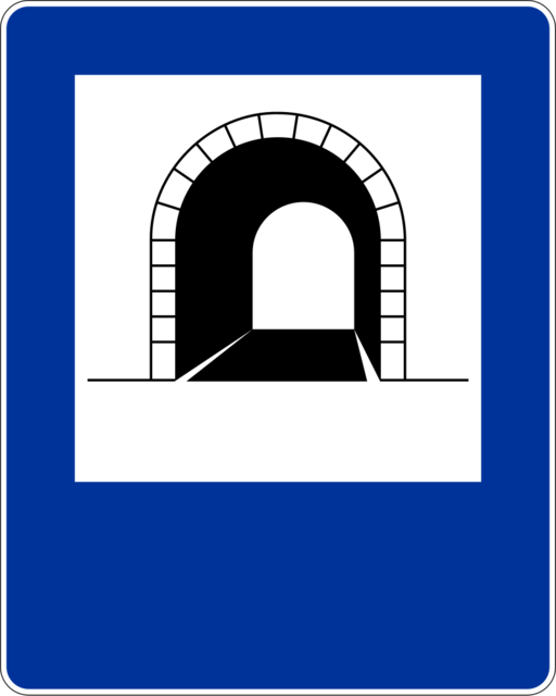 Znak drogowy Tunel