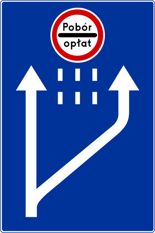 Znak drogowy Pobór opłat