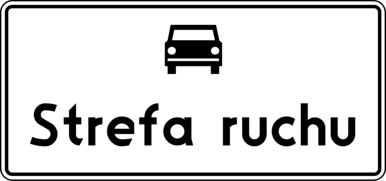 Znak drogowy Strefa ruchu