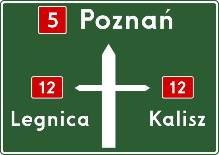 Znak drogowy Tablica przeddrogowskazowa