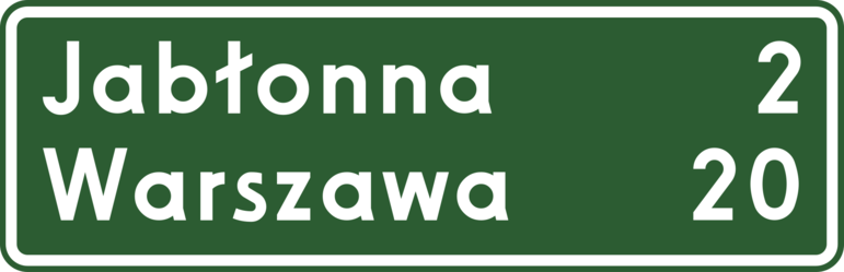 Znak drogowy Tablica kierunkowa