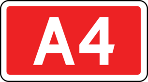 Znak drogowy E-15c - Numer autostrady