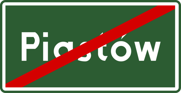 Znak drogowy E-18a - Koniec miejscowości