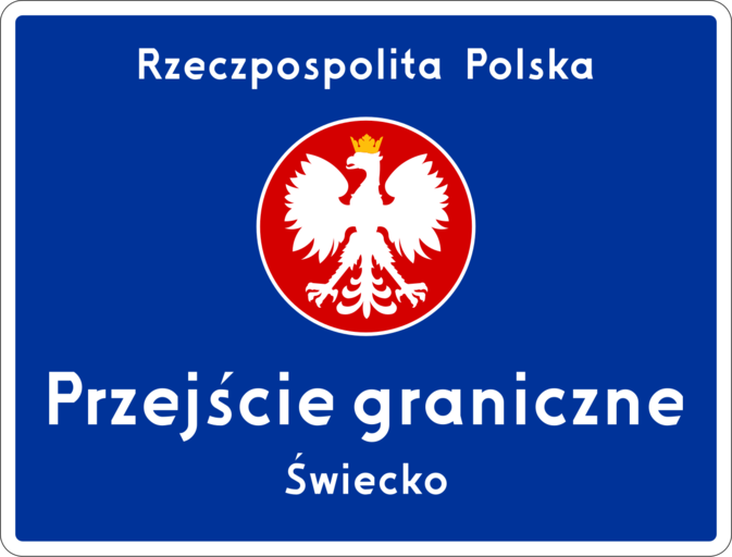 Znak drogowy Przejście graniczne