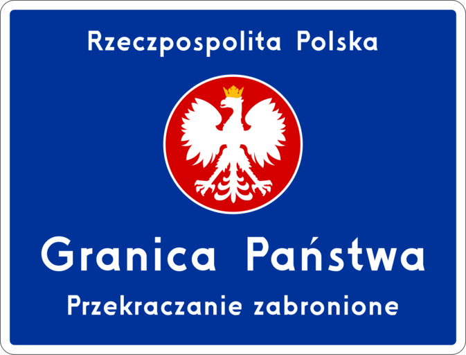 Znak drogowy Przekraczanie granicy zabronione