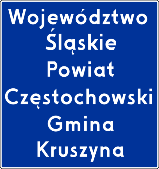 Znak drogowy Granica obszaru administracyjnego