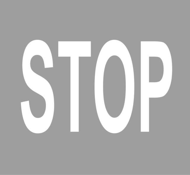 Znak drogowy Napis STOP