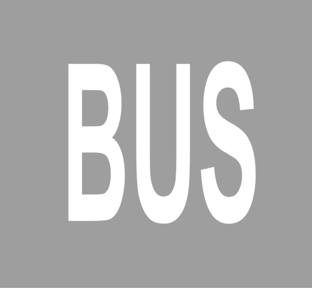 Znak drogowy Napis BUS